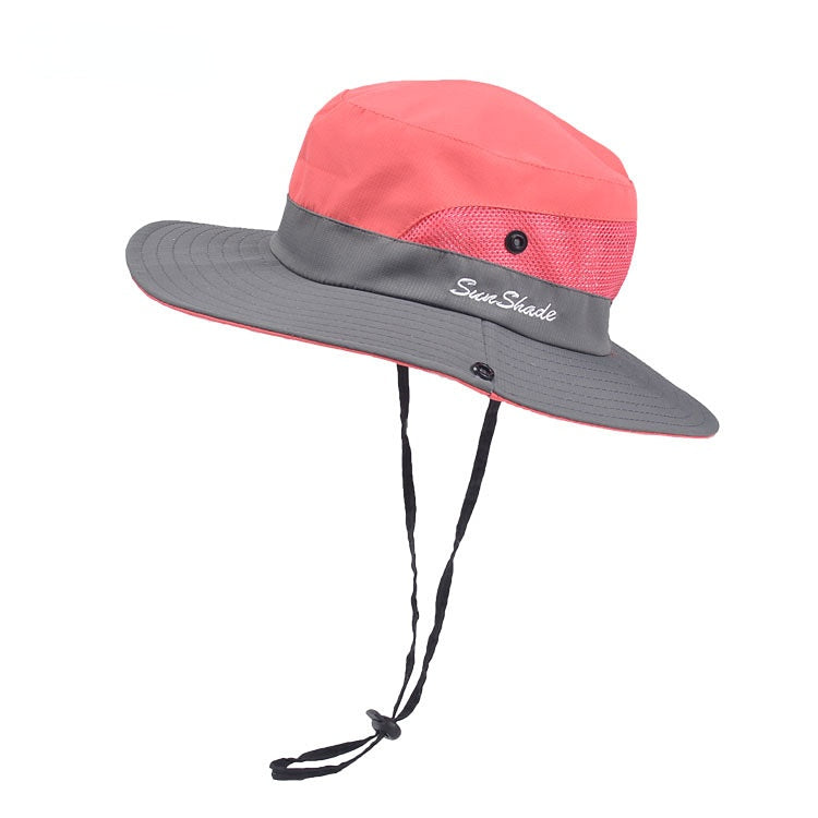 Venta al por mayor Dacron Summer Women's Outdoor Sunshade Hat Sunscreen Fisherman Hat