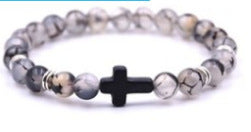 Brazalete de cuentas cruzadas al por mayor