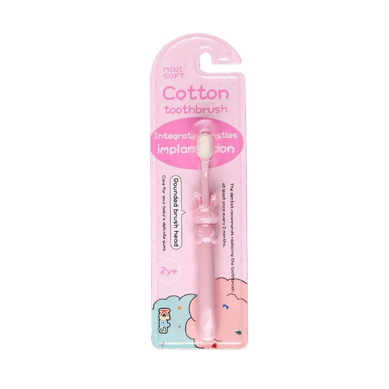 Wholesale Single Pack PP Cartoon Elephant Soft Hair Baby Toothbrush
