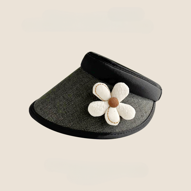 Wholesale Straw Woven Small Flower Hollow Top Sunshade Hats