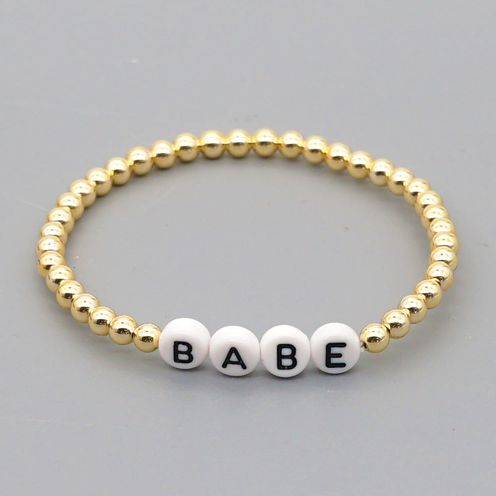 Wholesale Bohemian Gold Plated Acrylic Bracelet