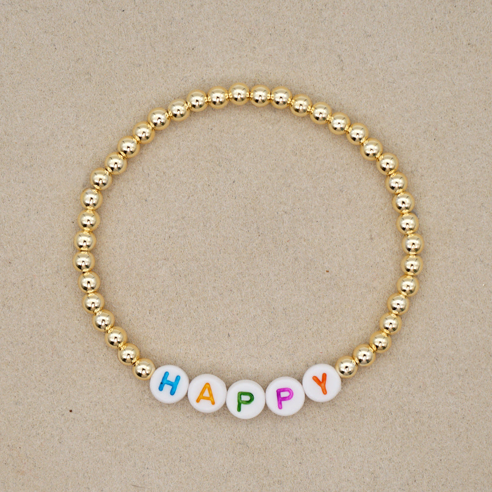 Wholesale Bohemian Gold Plated Acrylic Bracelet
