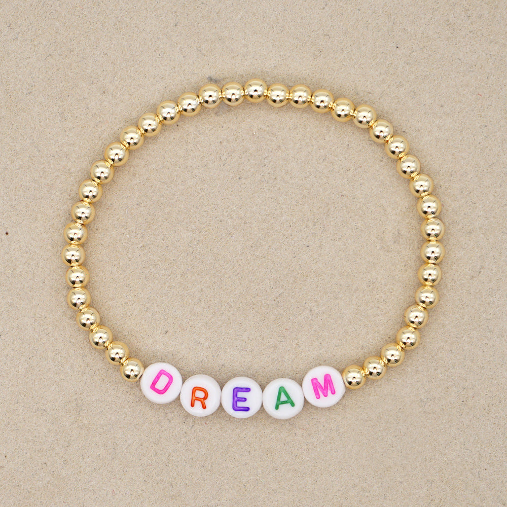 Wholesale Bohemian Gold Plated Acrylic Bracelet