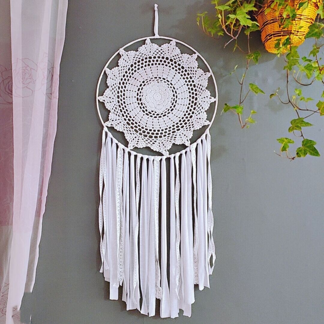 Wholesale Cotton Large Dream Catcher Feather Charm Pendant