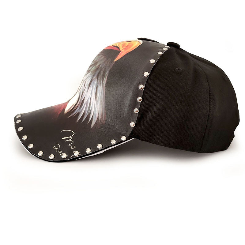 Wholesale Cotton Rivet Eagle 3D Printing Peaked Cap
