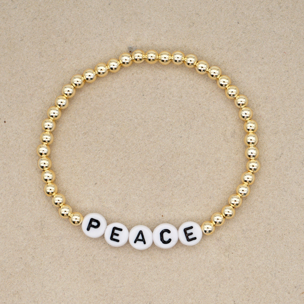 Wholesale Bohemian Gold Plated Acrylic Bracelet