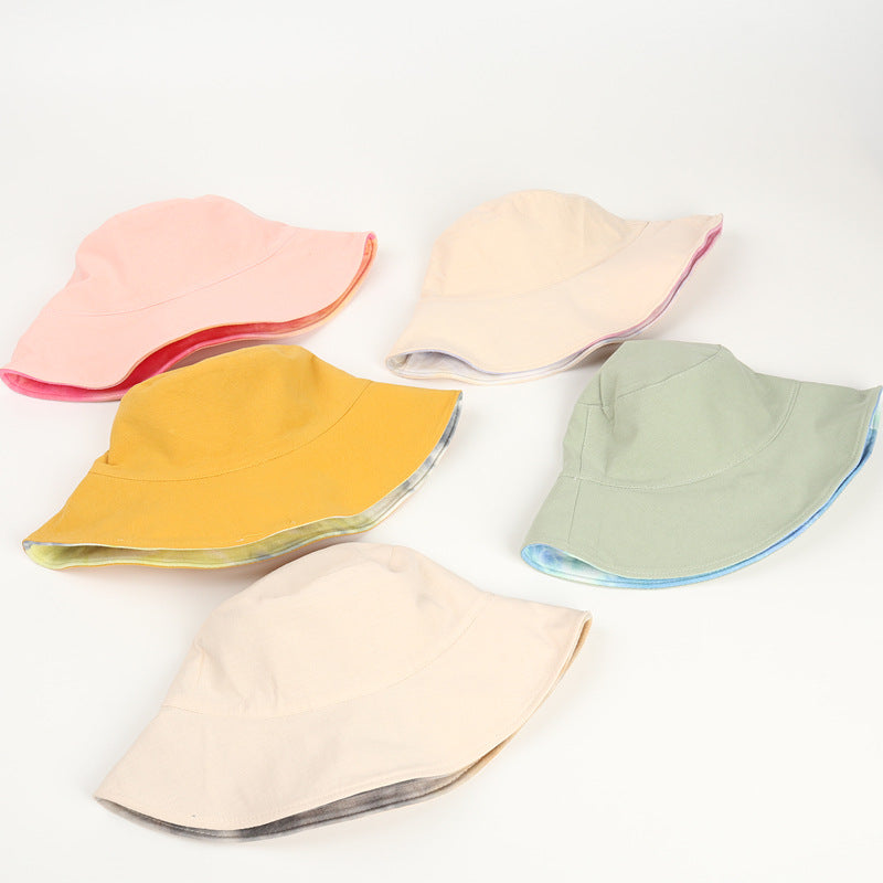 Sombrero de pescador de doble cara teñido con corbata de algodón y lino al por mayor