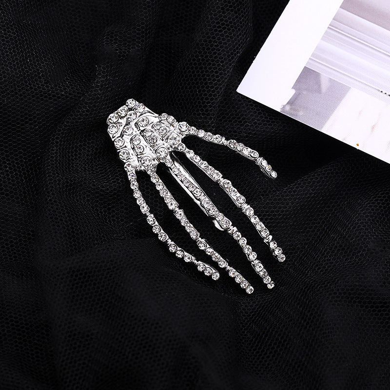 Wholesale Ghost Claw Skull Hand Claw Rhinestone Hairpin