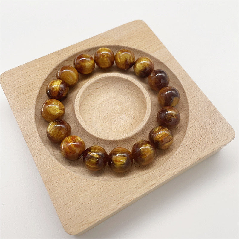 Wholesale 20pcs Beads Resin 12mm Double Color Straight Hole Streamer Bead  OLY-BDS-XH003