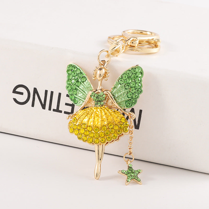 Wholesale Alloy Diamond Angel Girl Keychain