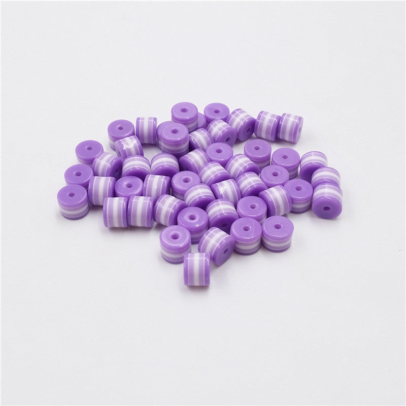 Al por mayor 6*8 mm 1000pcs/paquete resina cuentas de cuentas cilíndricas de color sólido