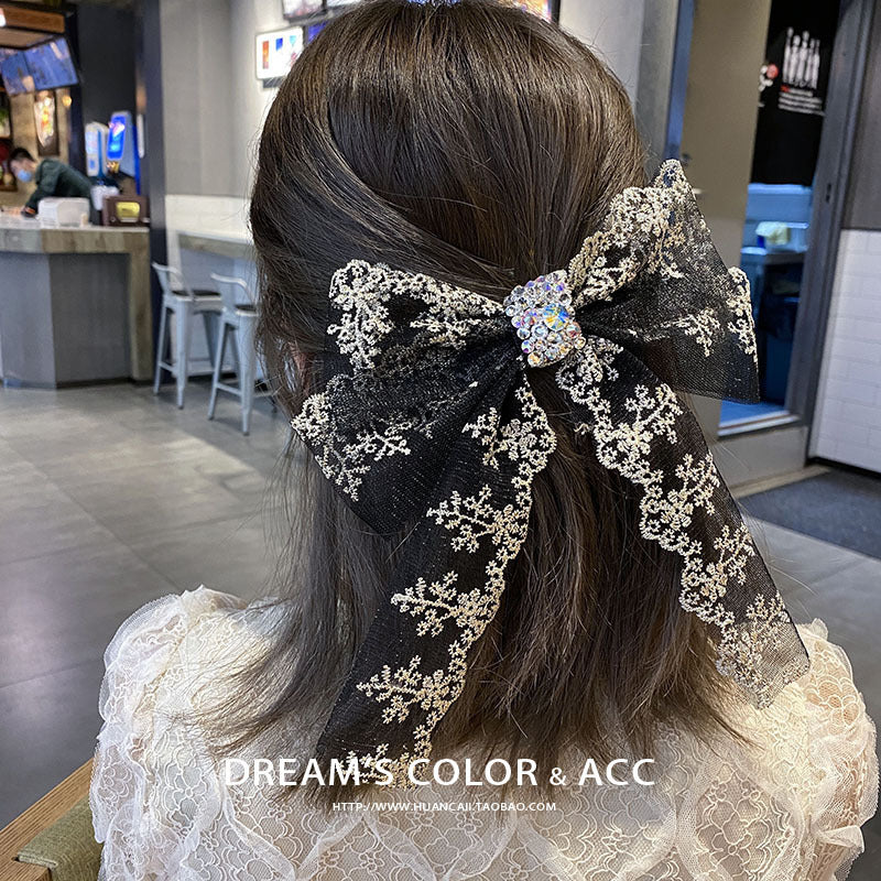 Wholesale Vintage Lace Ribbon Bow Hair Clips