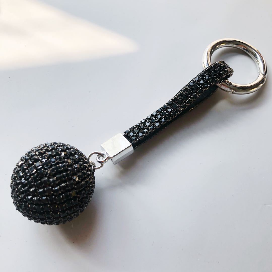 Wholesale Rhinestone Pentagram Love Keychain