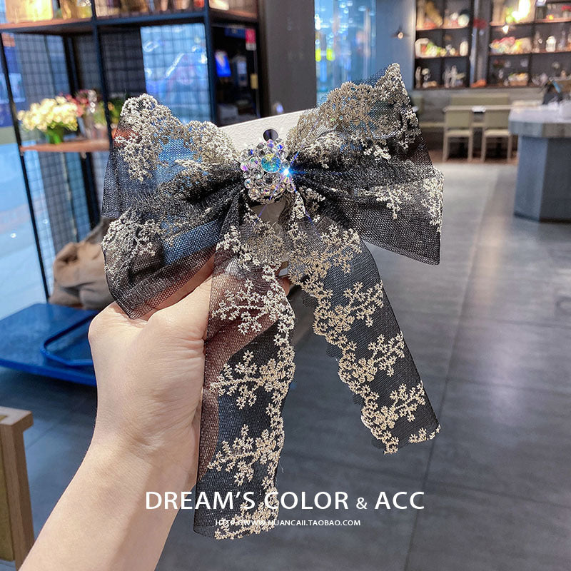Wholesale Vintage Lace Ribbon Bow Hair Clips