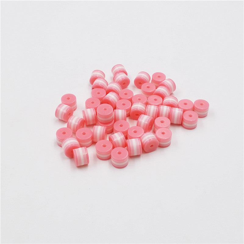 Al por mayor 6*8 mm 1000pcs/paquete resina cuentas de cuentas cilíndricas de color sólido