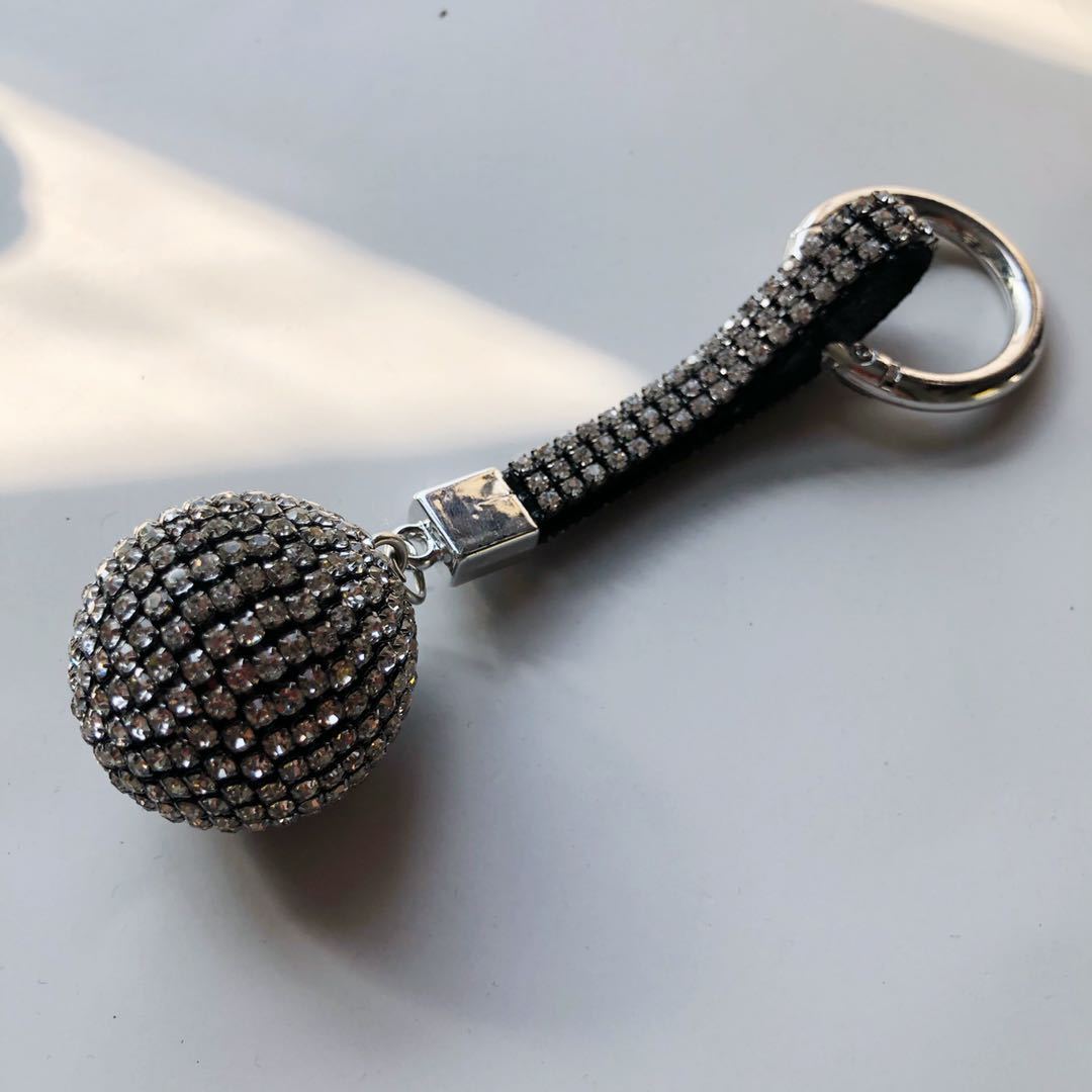 Wholesale Rhinestone Pentagram Love Keychain