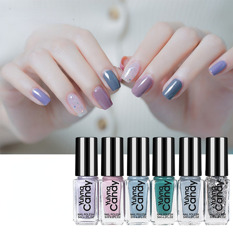 Venta al por mayor 6 botellas de esmalte de uñas aceitoso no pelable