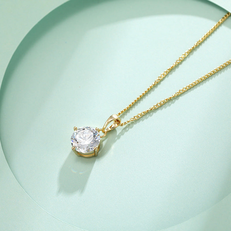 Collar de cuatro puntas de oro de 14 quilates chapado en cobre al por mayor OLY-NE-XP002