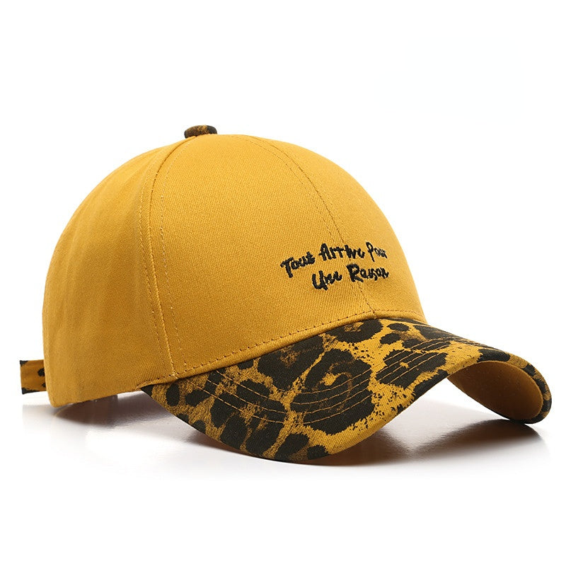 Venta al por mayor gorra de béisbol de costura de leopardo de sombrero de algodón