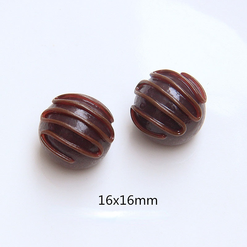 Wholesale 20PCS 10-20MM Imitation Chocolate Resin Flatback