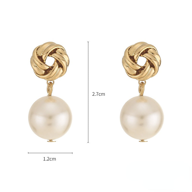 Pendientes Largos De Cobre De Perlas al por mayor