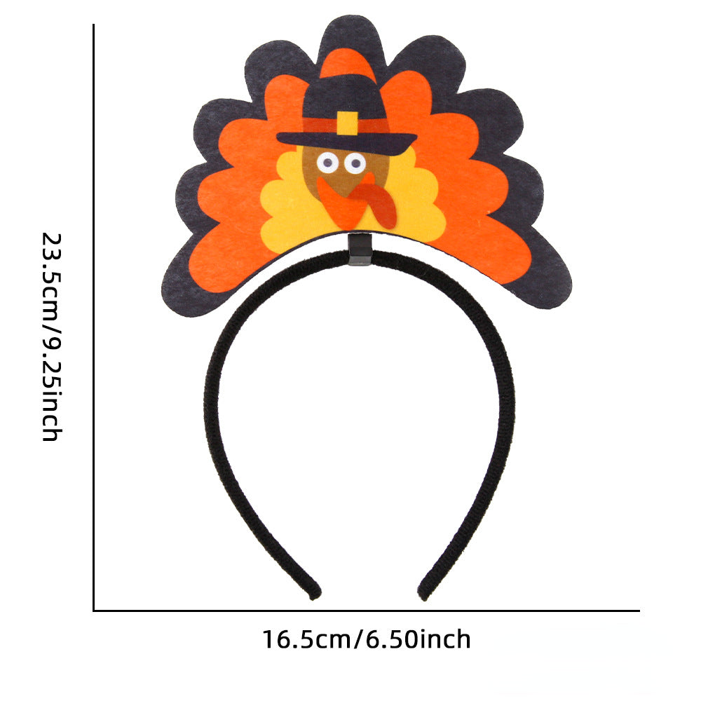 Wholesale Thanksgiving Party Decoration Turkey Head Hoop Props