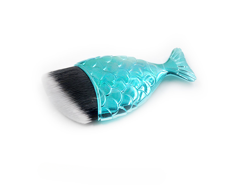 Wholesale Plastic Single Small Mermaid Foundation Make-up Brush