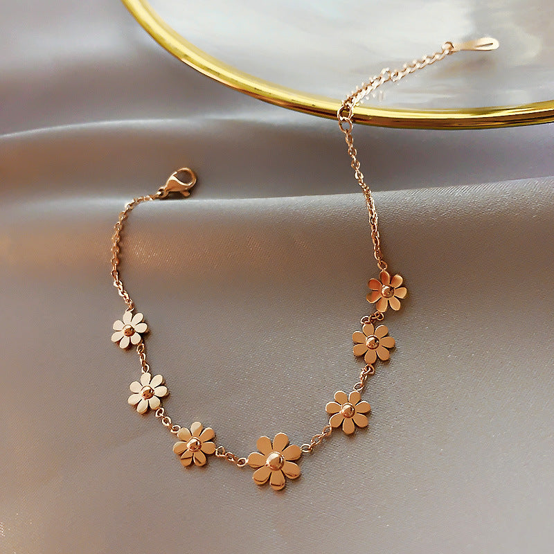 Wholesale Titanium Steel Micro-Inlaid Adjustable Bracelet