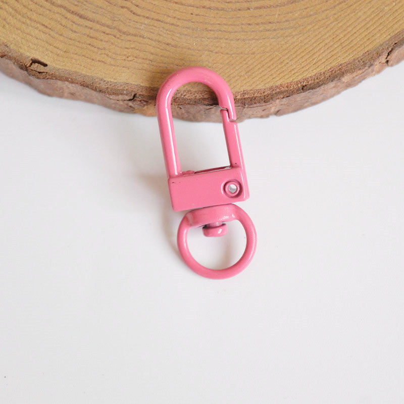 Wholesale 10pcs Painted Color Door Buckle Rotating Spring Zinc Alloy Hanging Buckle Keychain DIY Accessories