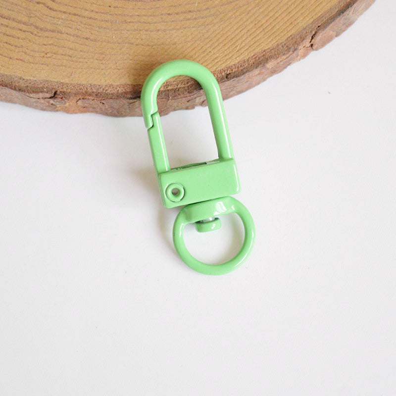 Wholesale 10pcs Painted Color Door Buckle Rotating Spring Zinc Alloy Hanging Buckle Keychain DIY Accessories