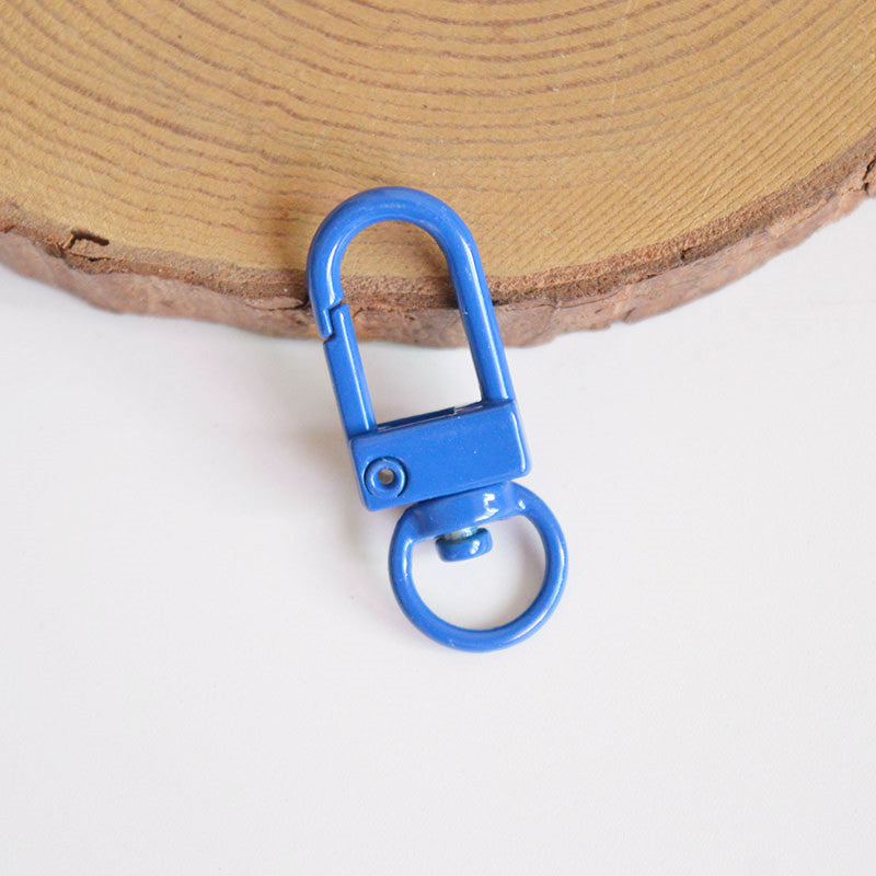 Wholesale 10pcs Painted Color Door Buckle Rotating Spring Zinc Alloy Hanging Buckle Keychain DIY Accessories