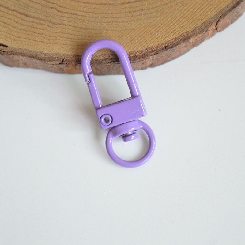 Wholesale 10pcs Painted Color Door Buckle Rotating Spring Zinc Alloy Hanging Buckle Keychain DIY Accessories