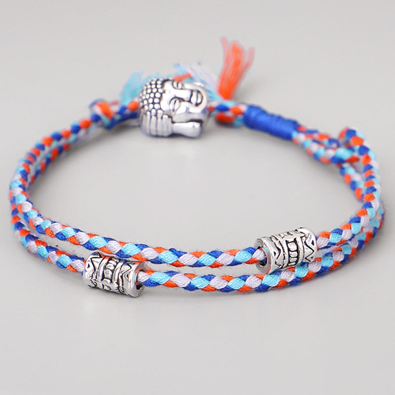 Wholesale Ethnic Wind Buddha Head Cotton Thread Bracelet