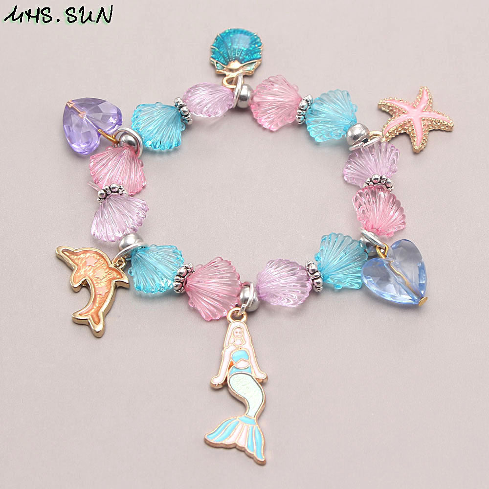 Brazalete de cuentas de mariposa de sirena al por mayor