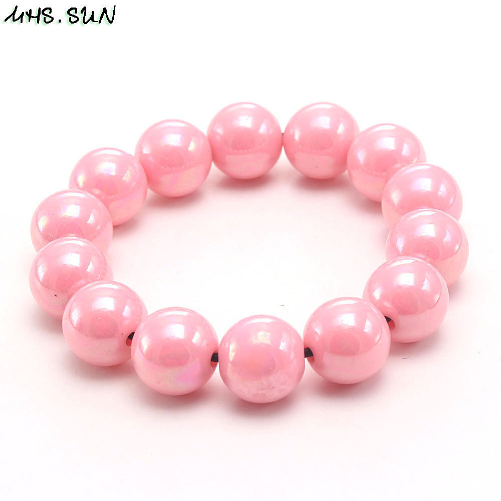 Wholesale Rainbow Acrylic Beads Bracelet