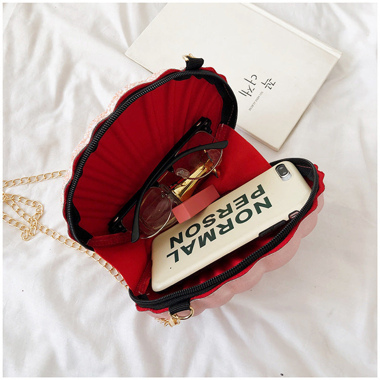 Wholesale PU Seashell Sequins Chain Shoulder Bag