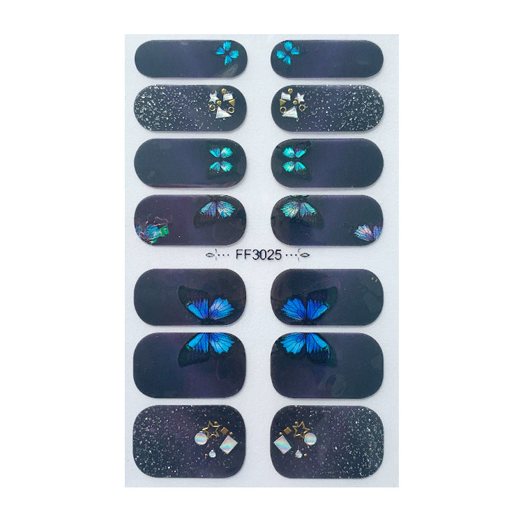 Wholesale Plastic Laser Butterfly Nail Art Sticker