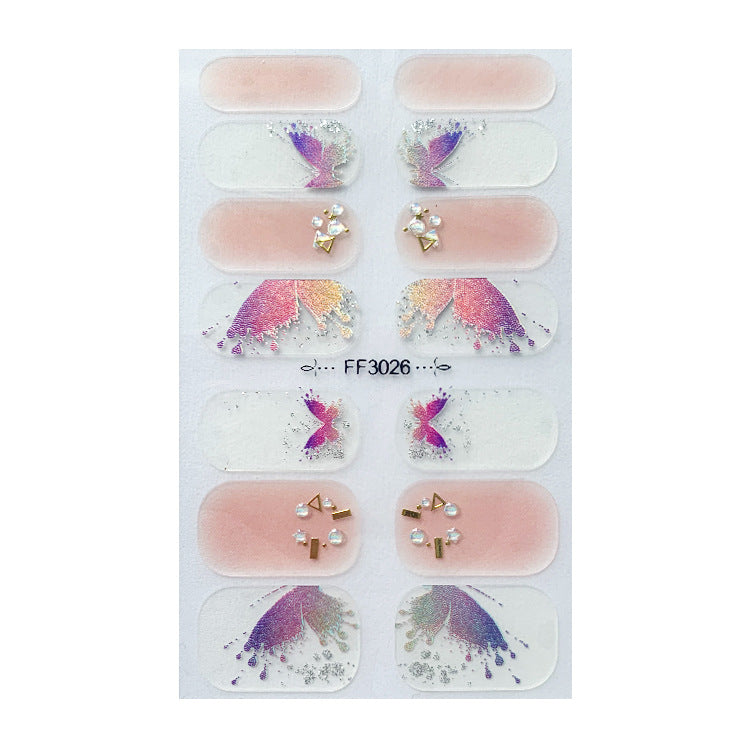 Wholesale Plastic Laser Butterfly Nail Art Sticker