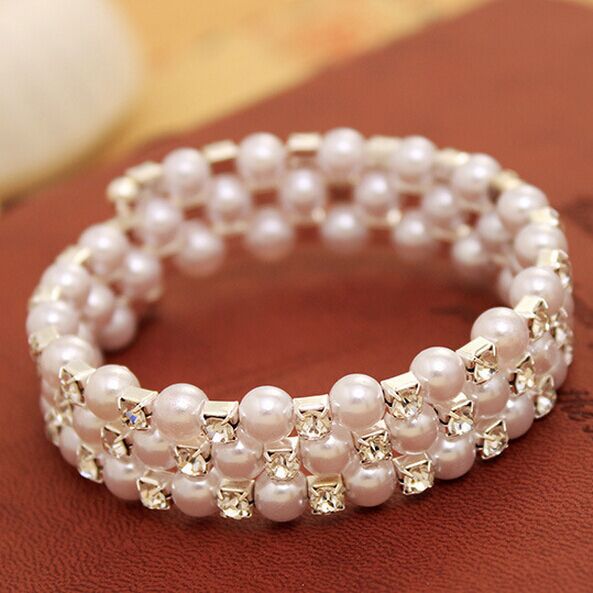 Wholesale Multilayer Winding Spiral Pearl Bracelet