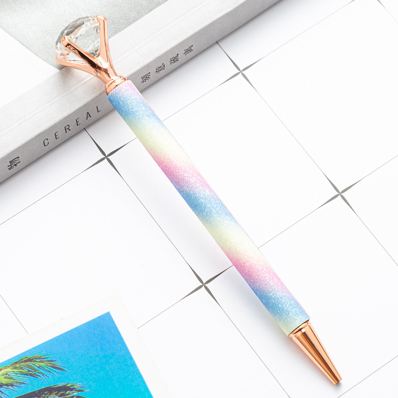 Bolígrafo de diamante grande de metal al por mayor