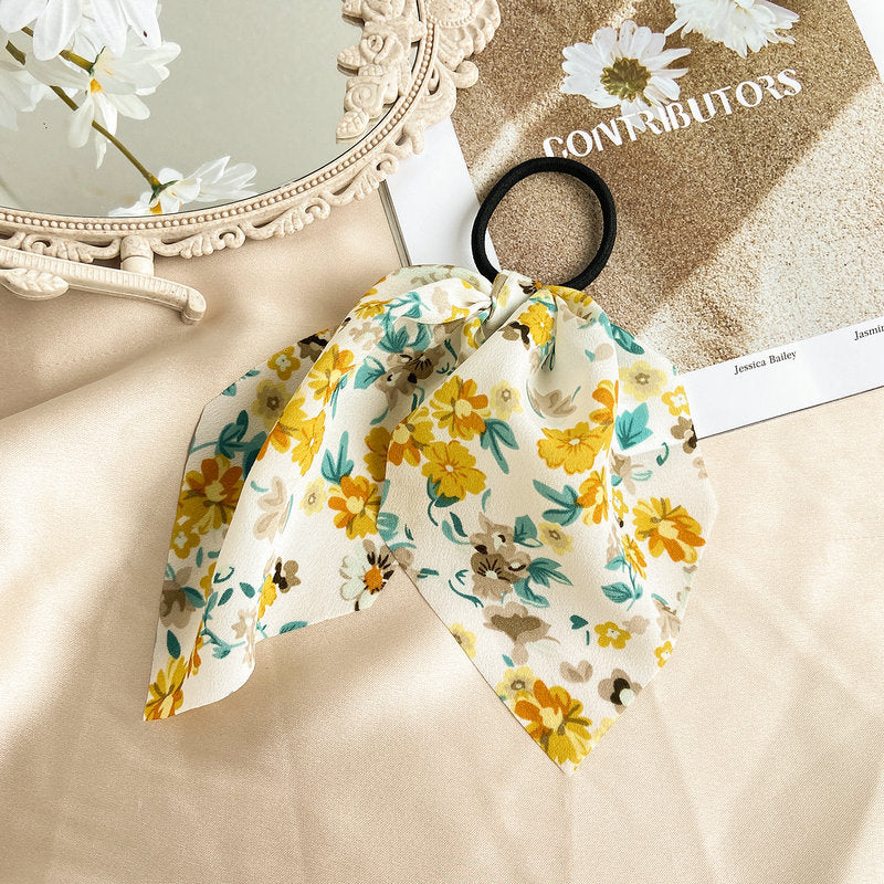 Wholesale Vintage Small Floral Cloth Hair Scrunchies