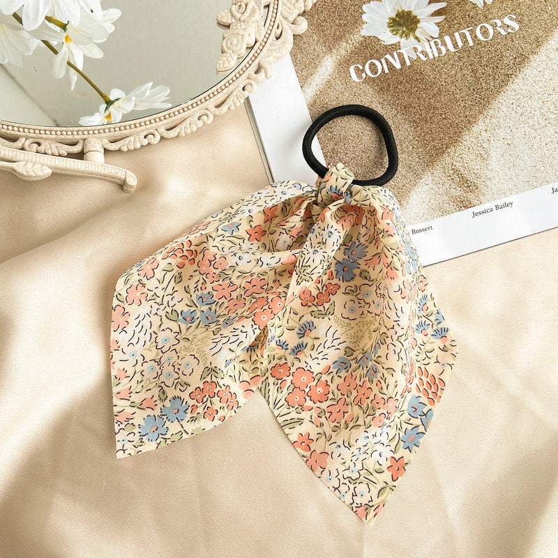 Wholesale Vintage Small Floral Cloth Hair Scrunchies