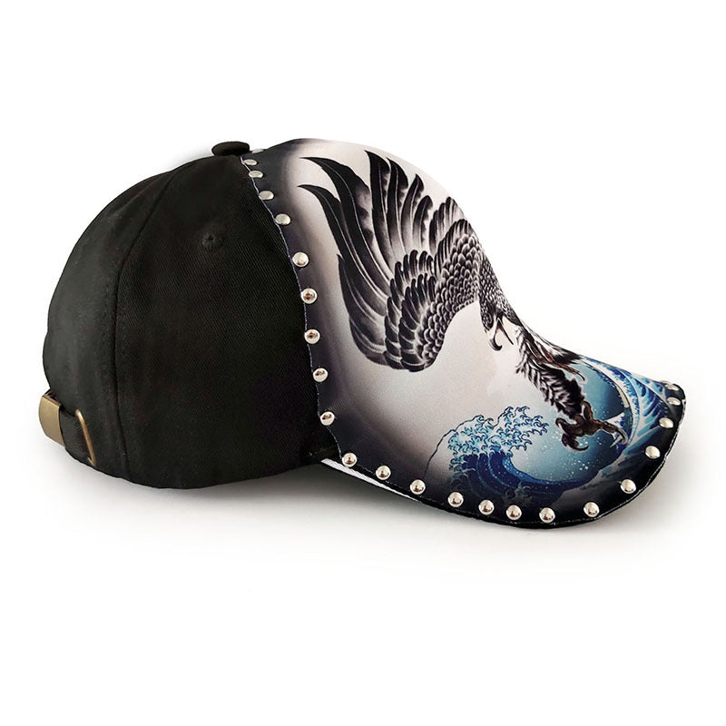 Gorras de algodón con estampado animal de ala ancha y techo rígido al por mayor