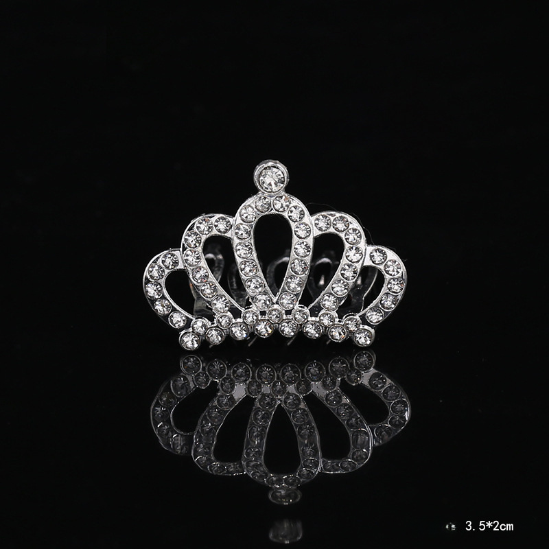 Wholesale Alloy Kids Metal Diamond Crown Hair Accessories