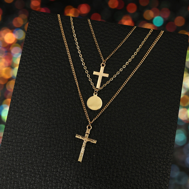 Wholesale Alloy Cross Clavicle Chain