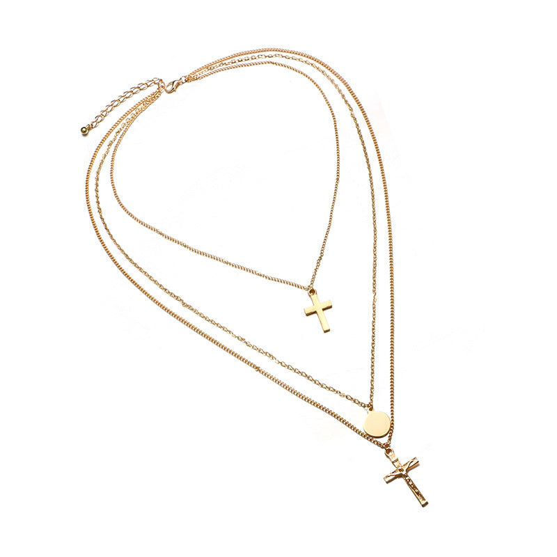Wholesale Alloy Cross Clavicle Chain