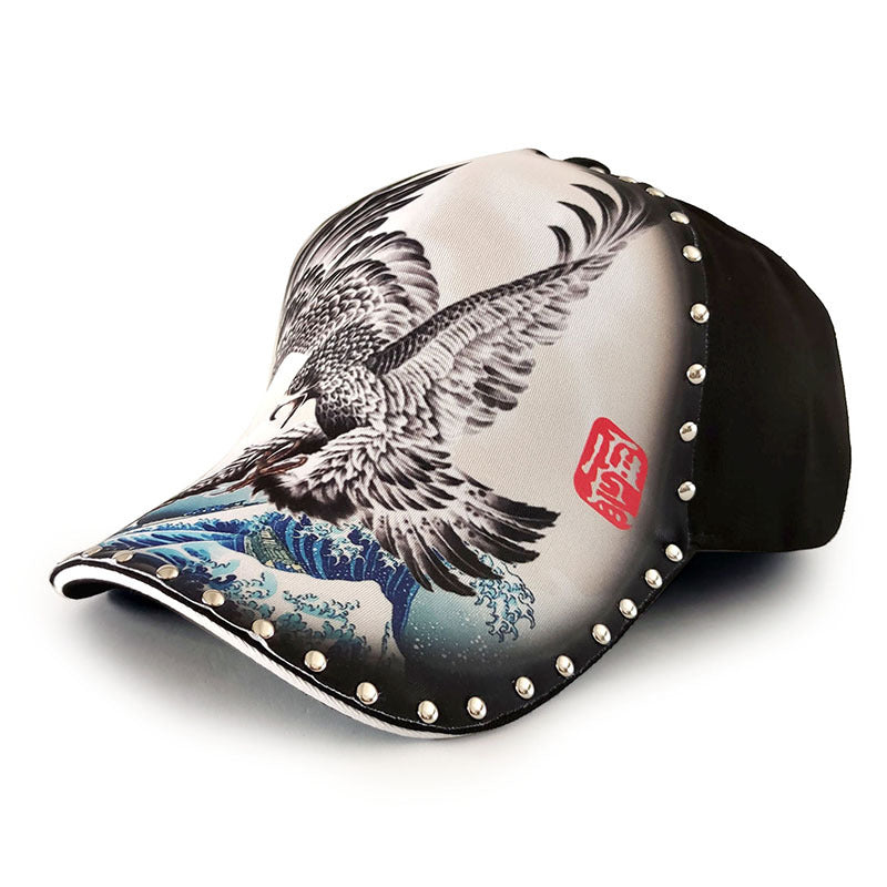 Gorras de algodón con estampado animal de ala ancha y techo rígido al por mayor