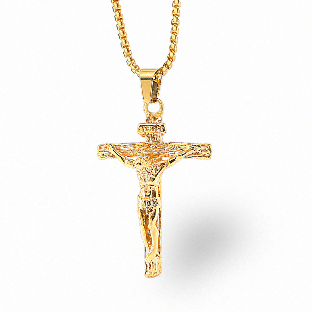 Wholesale Jewelry Titanium Steel Cross Pendant Necklace