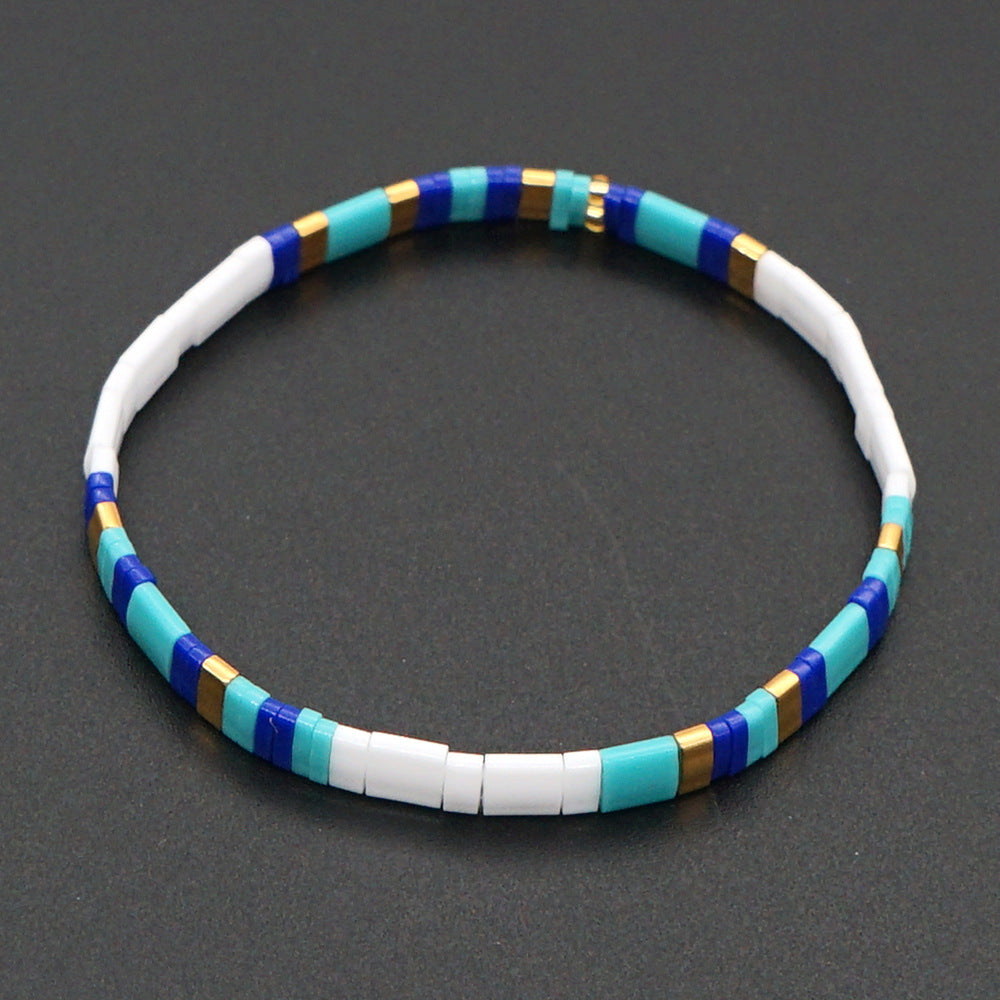 Wholesale Bohemian Multicolor Tila Rice Beads Bracelet