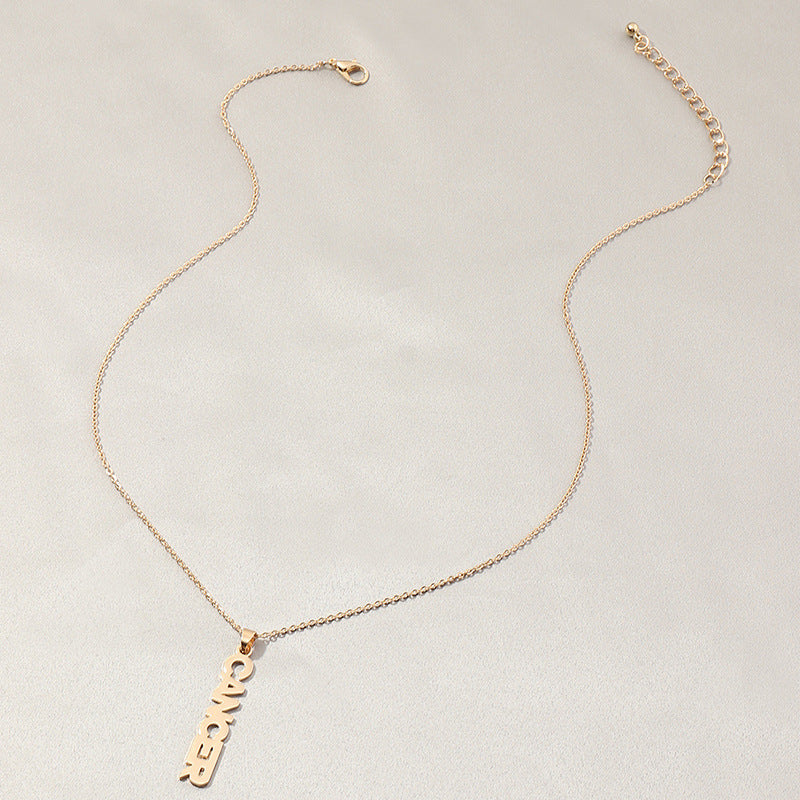 Wholesale English Version Twelve Constellation Necklace Alloy